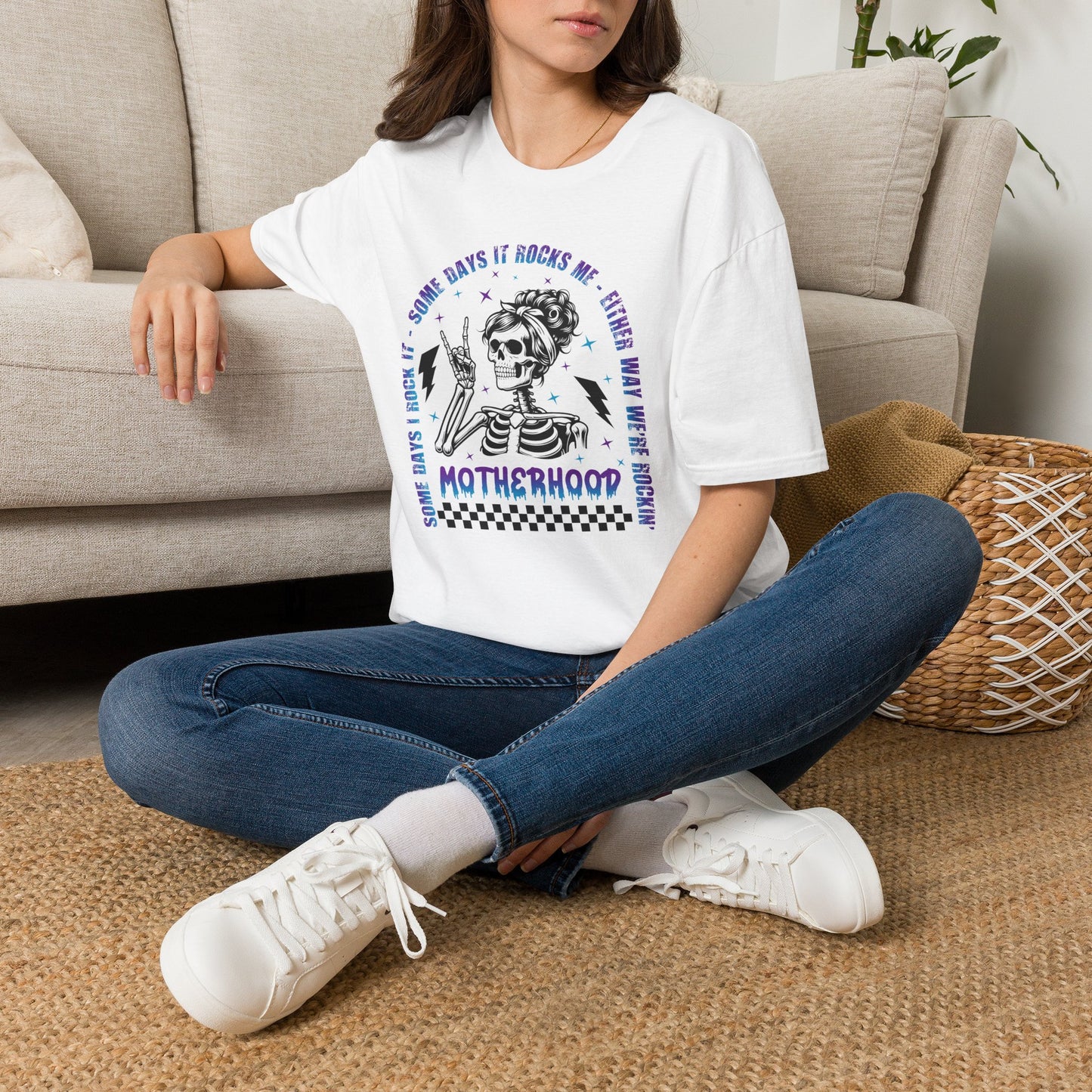 Skeleton Motherhood Graphic T-shirt