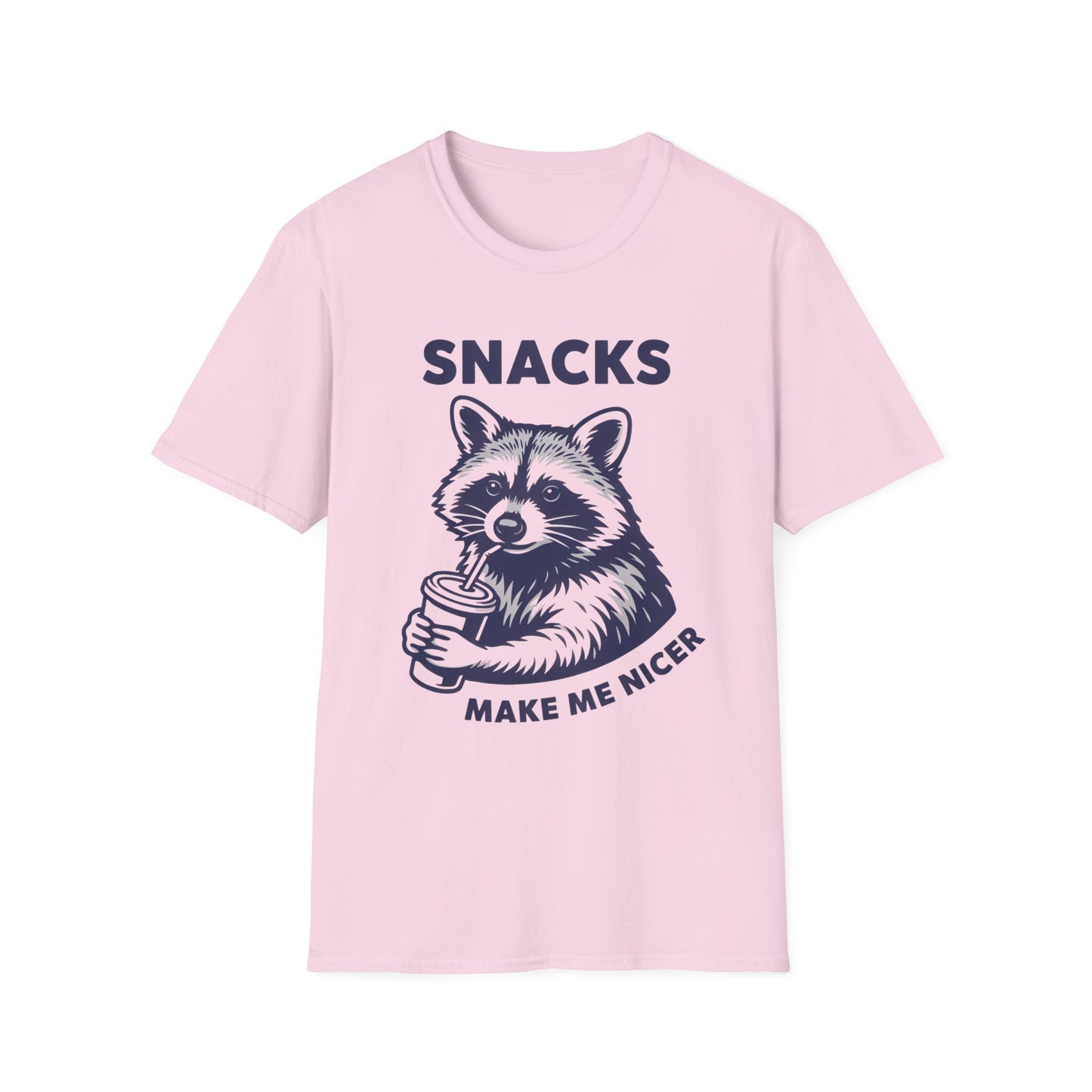 Snacks Raccoon T-Shirt — Cute Vintage Raccoon Eating Snacks Graphic Tee