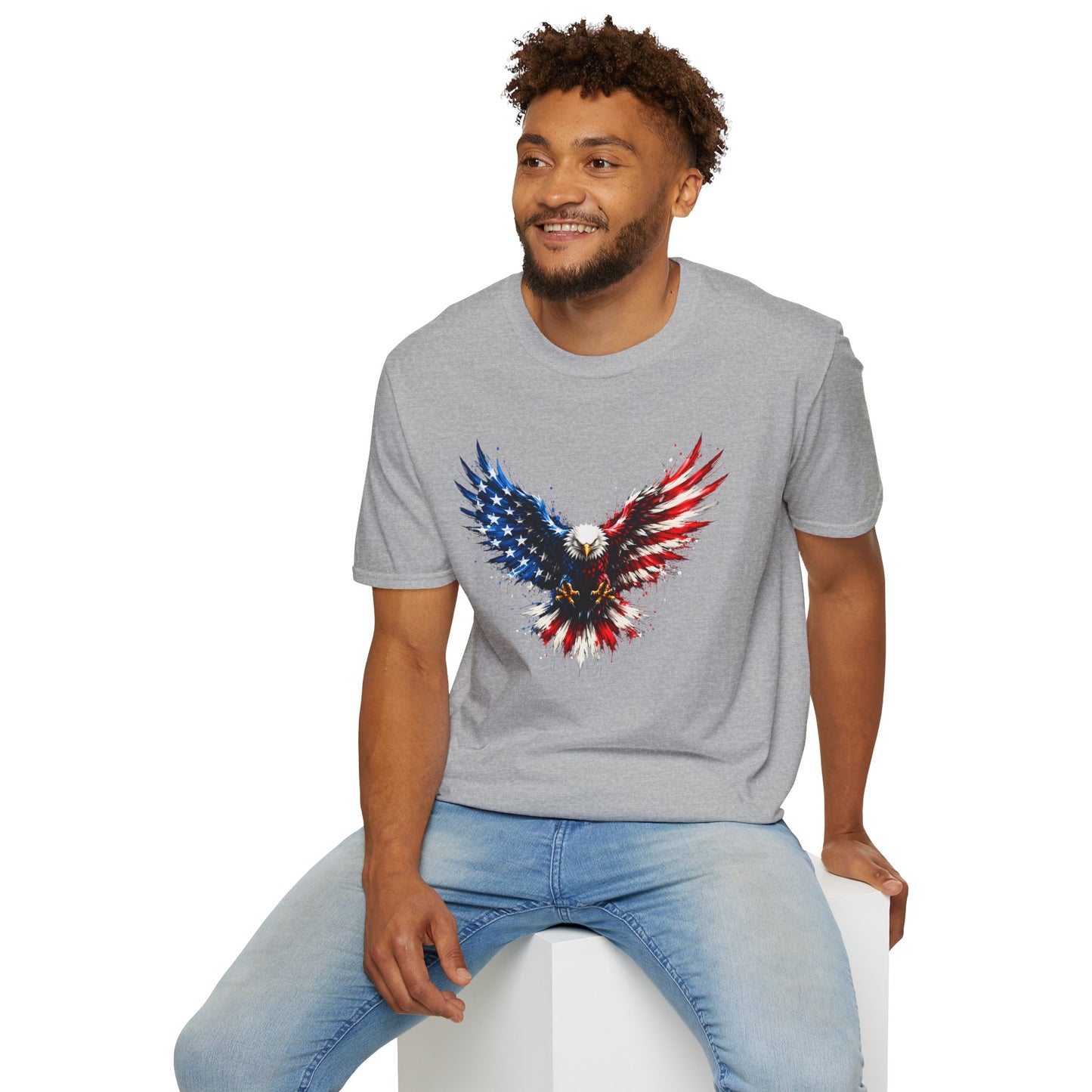 American Flag Eagle Wings Graphic