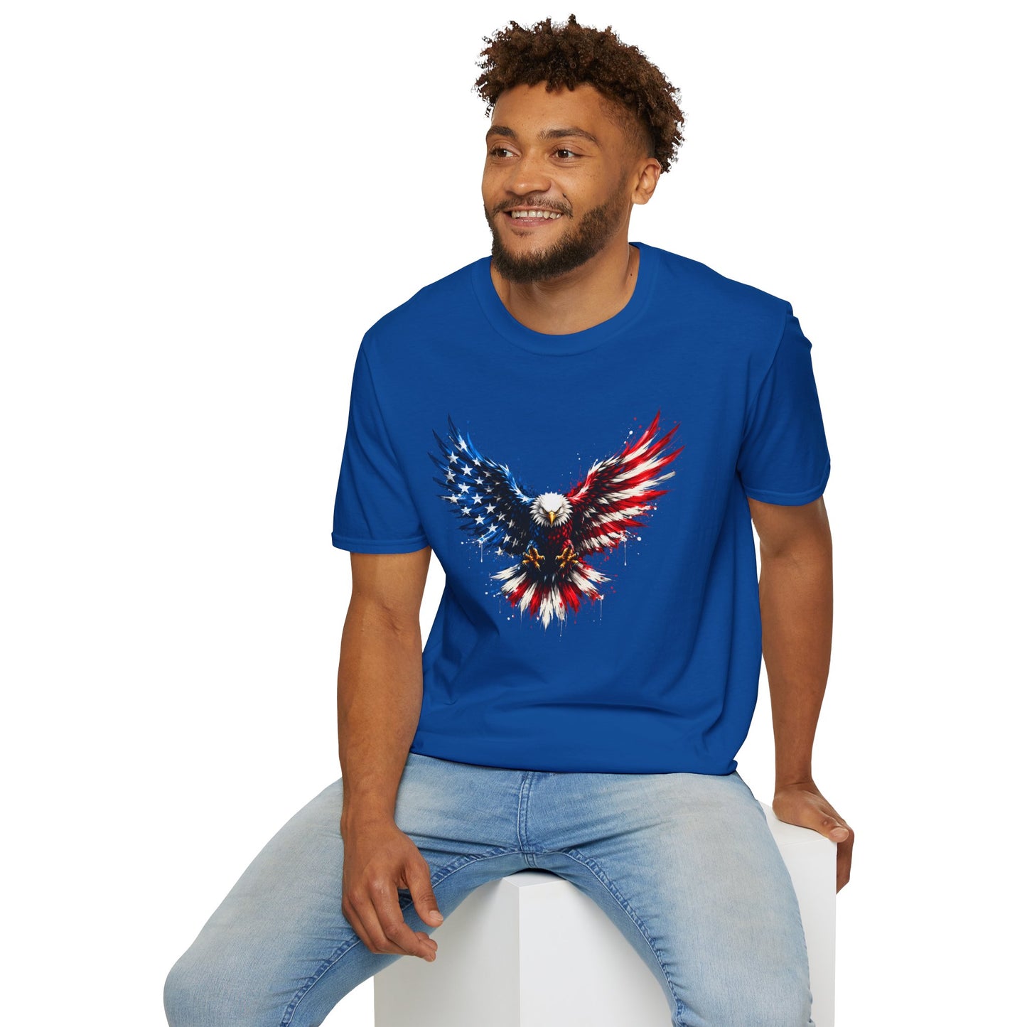 American Flag Eagle Wings Graphic