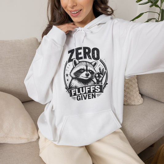 Zero Fluffs Given Raccoon Graphic Pullover