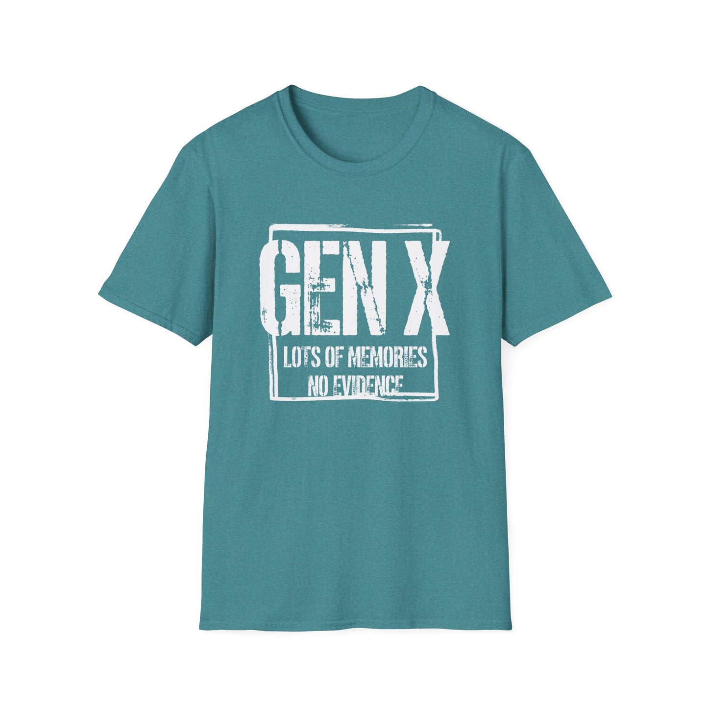 Gen X T-Shirt - "Lots of Memories No Evidence" Vintage Retro Tee