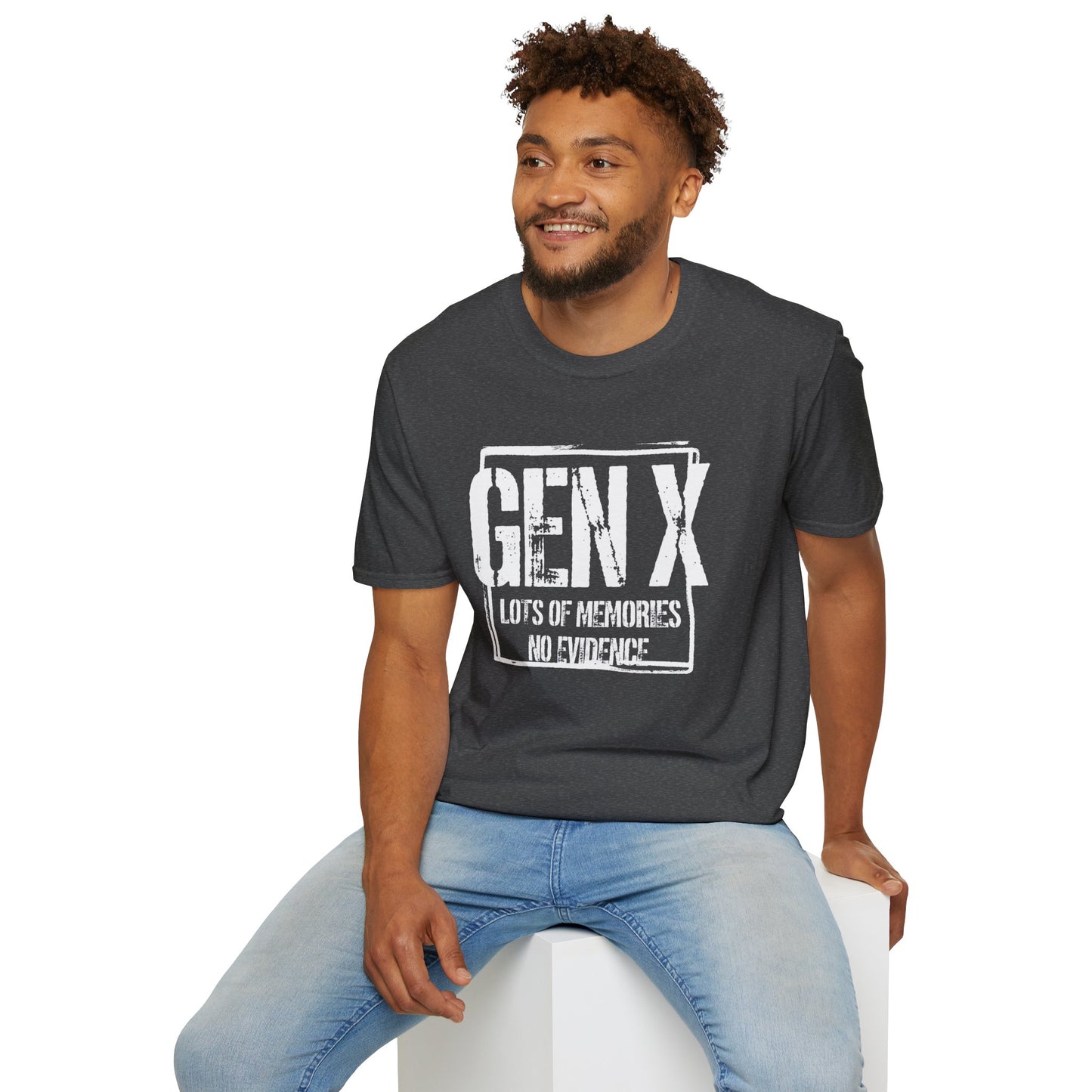 Gen X T-Shirt - "Lots of Memories No Evidence" Vintage Retro Tee