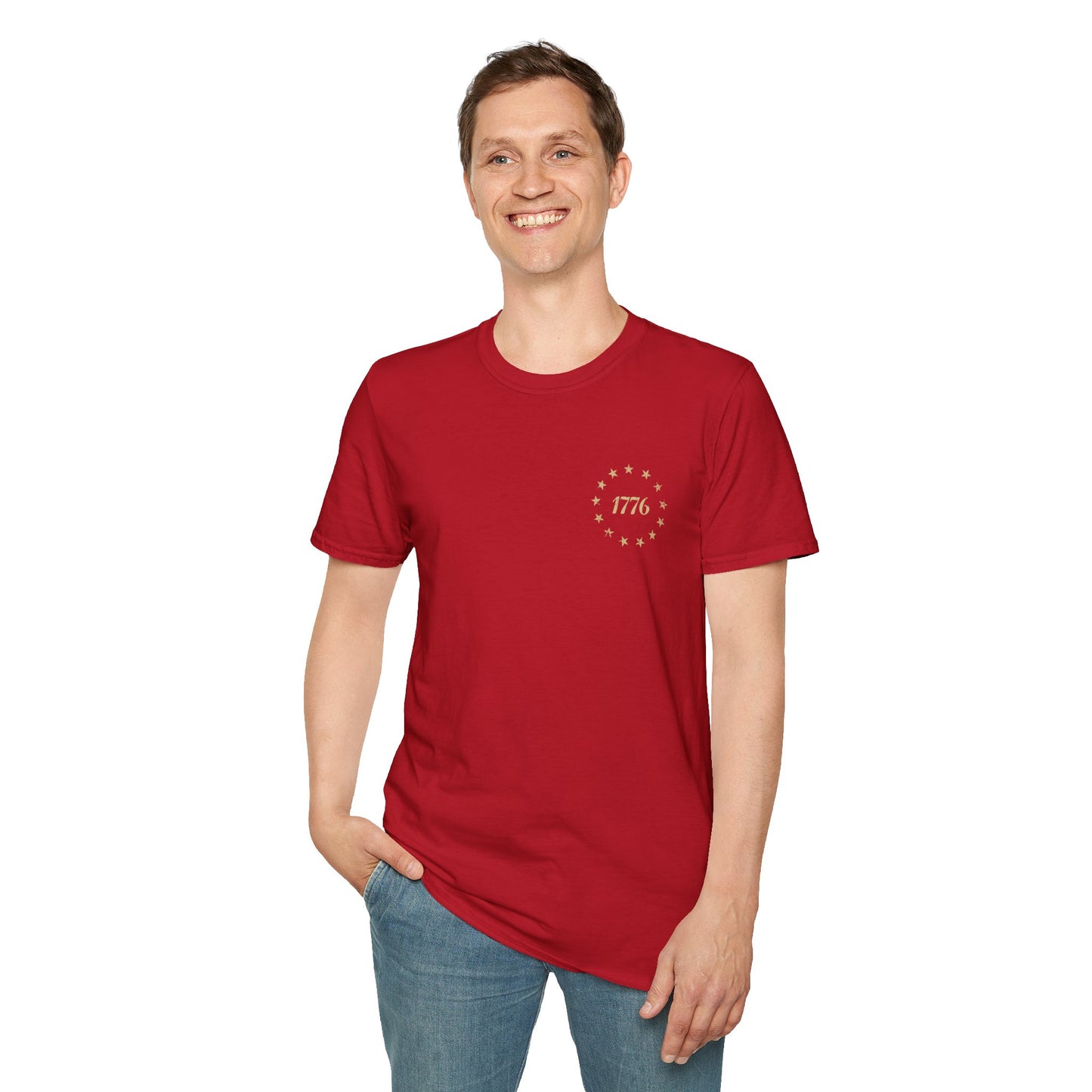 1776 Circle Stars T-Shirt — Minimalist Patriotic Independence Day Tee