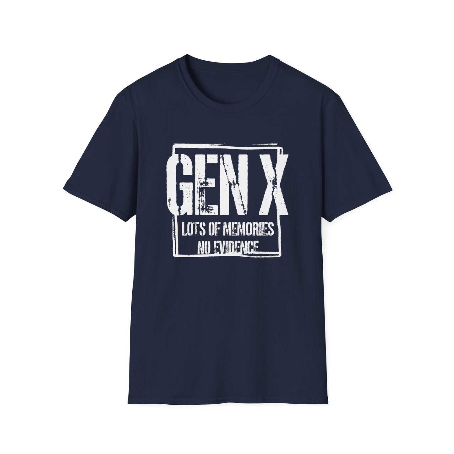 Gen X T-Shirt - "Lots of Memories No Evidence" Vintage Retro Tee