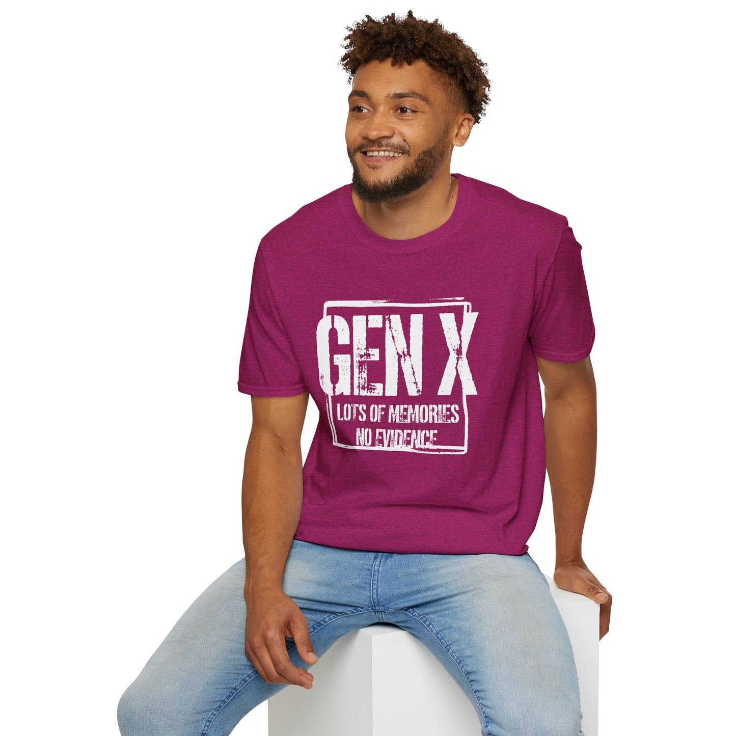 Gen X T-Shirt - "Lots of Memories No Evidence" Vintage Retro Tee