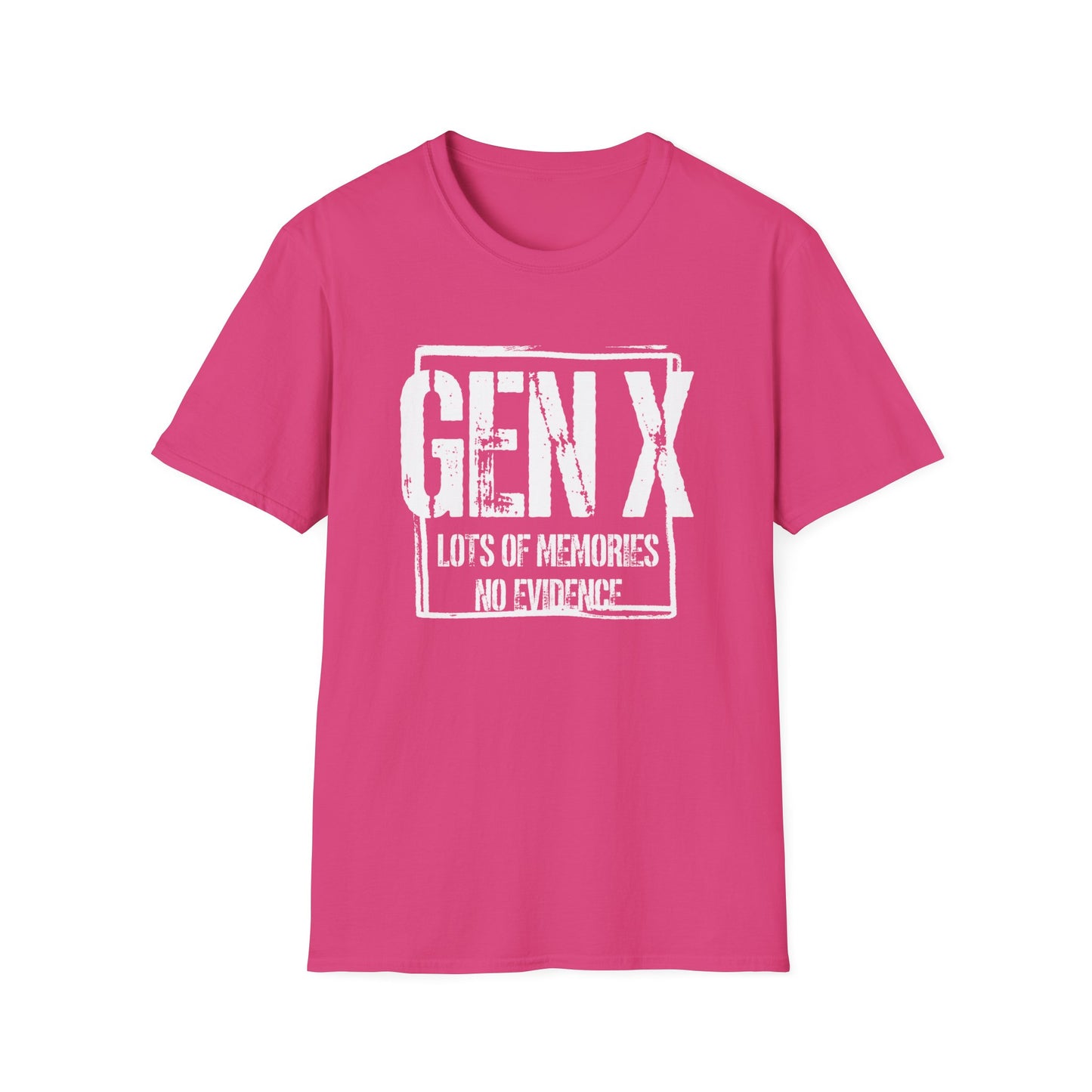 Gen X T-Shirt - "Lots of Memories No Evidence" Vintage Retro Tee