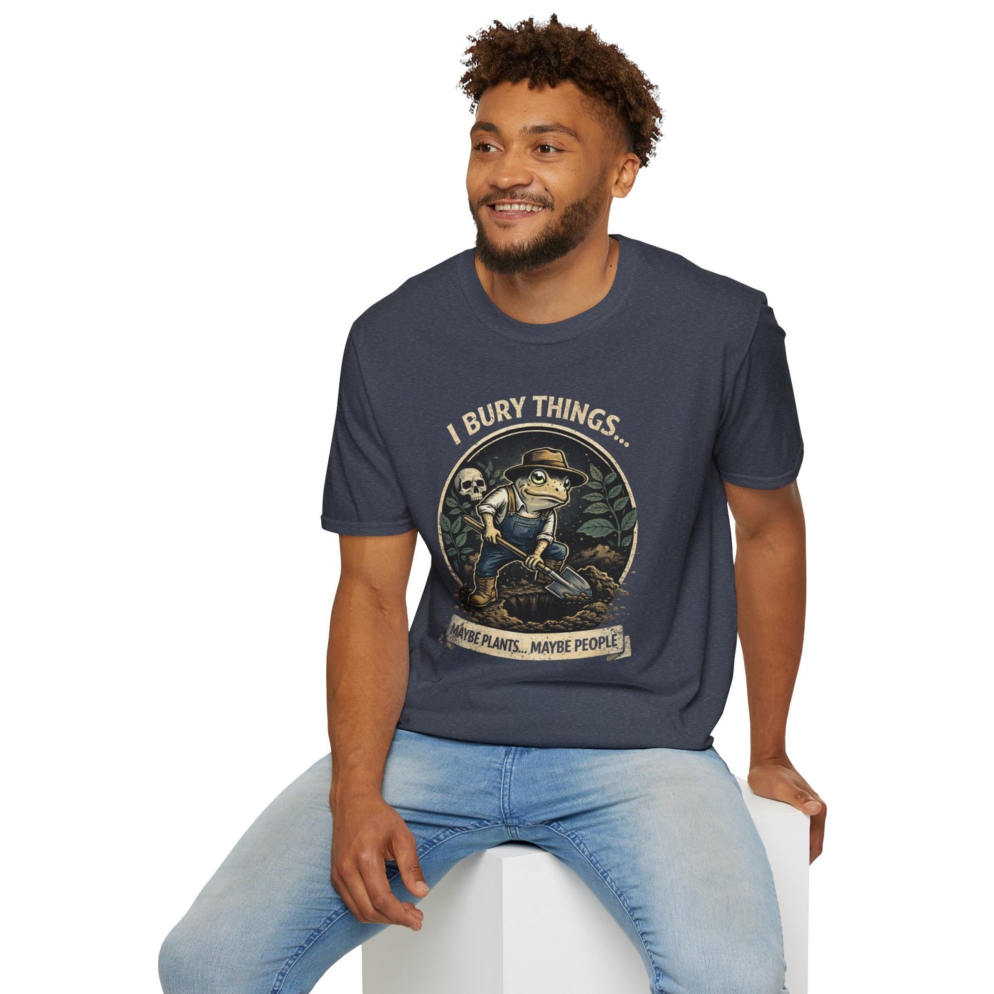 I Bury Things Garden Frog Graphic Tee
