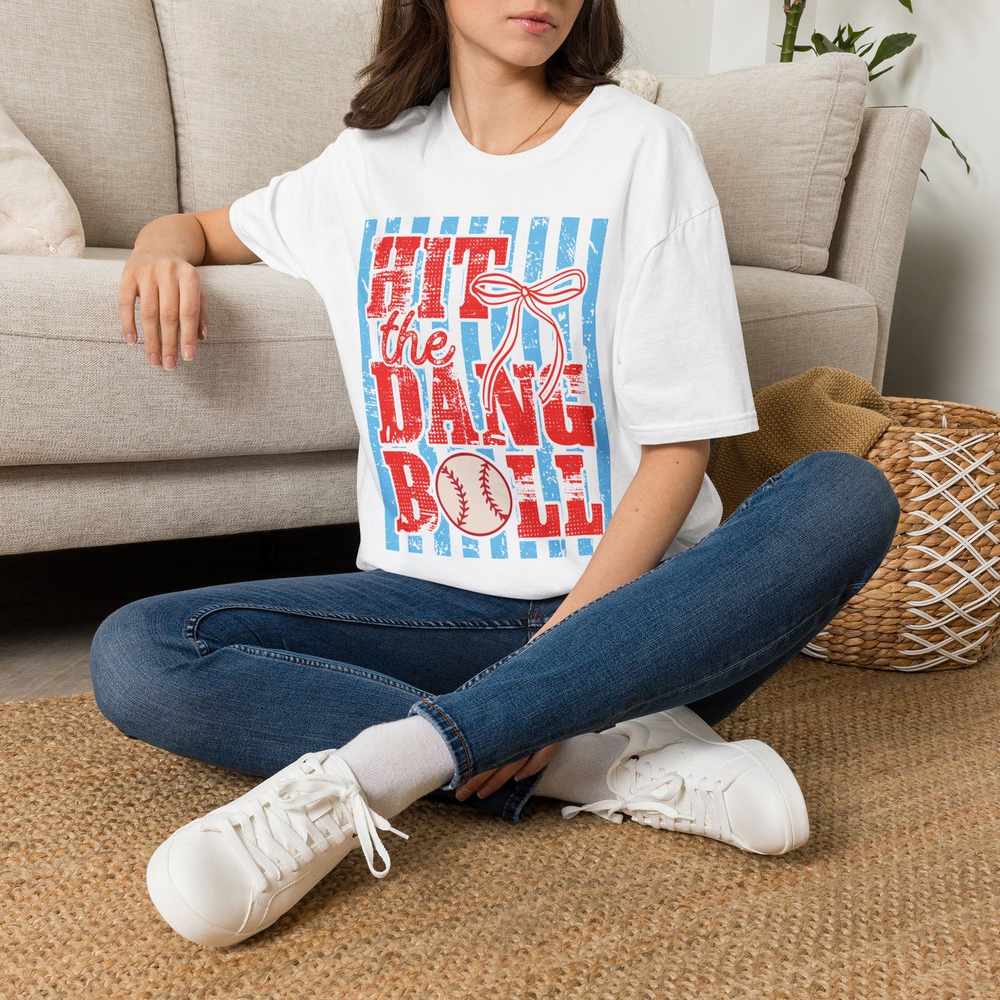 Hit the Dang Ball Baseball Graphic T-Shirt
