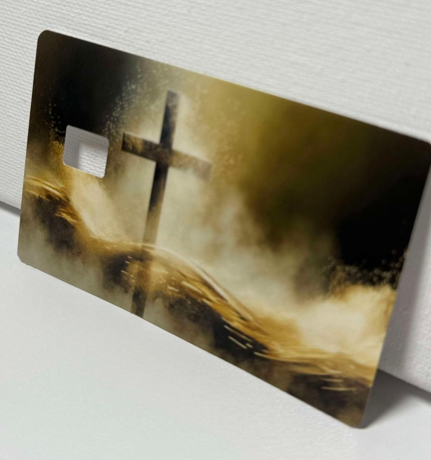 Christian Cross Credit Card Skin – Faith Based Card Sticker – Inspirational Religious Debit Card Cover for Chip Cards – Christian Gift for Men & Women