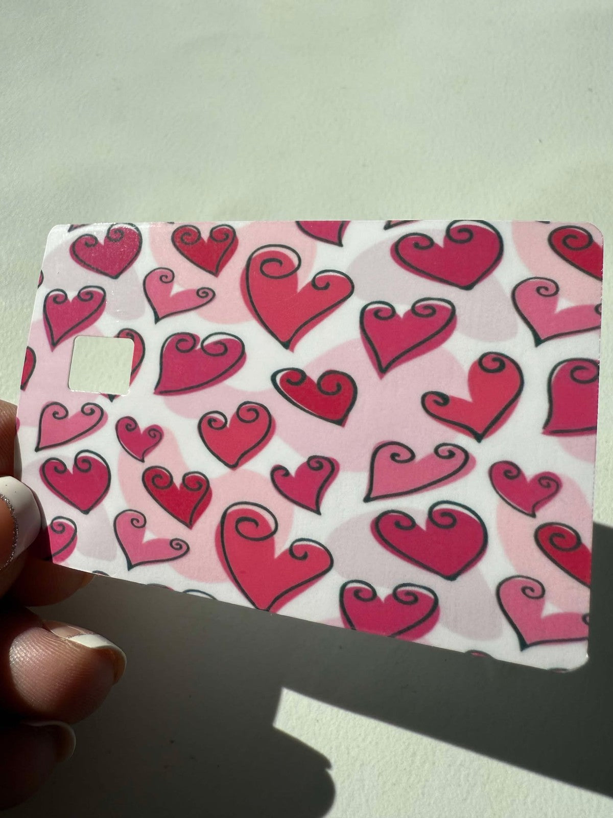 Pink Hearts Valentine's Day Credit / Debit Card Skin