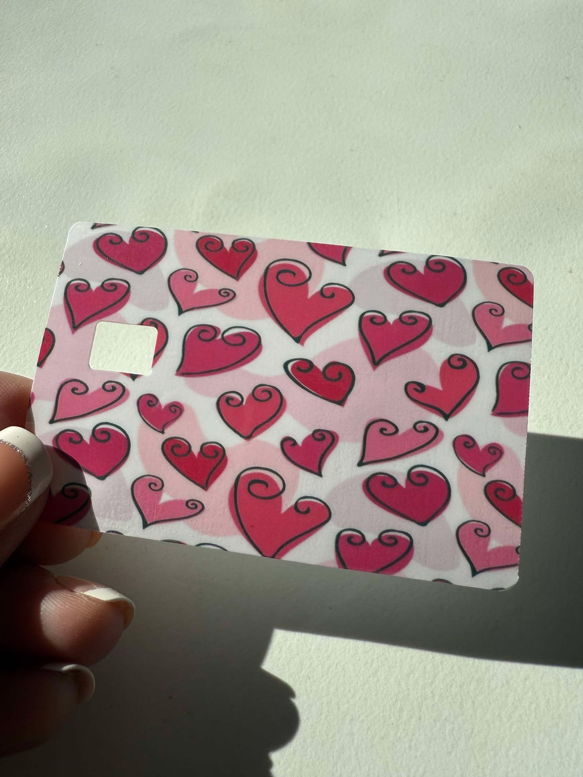 Pink Hearts Valentine's Day Credit / Debit Card Skin