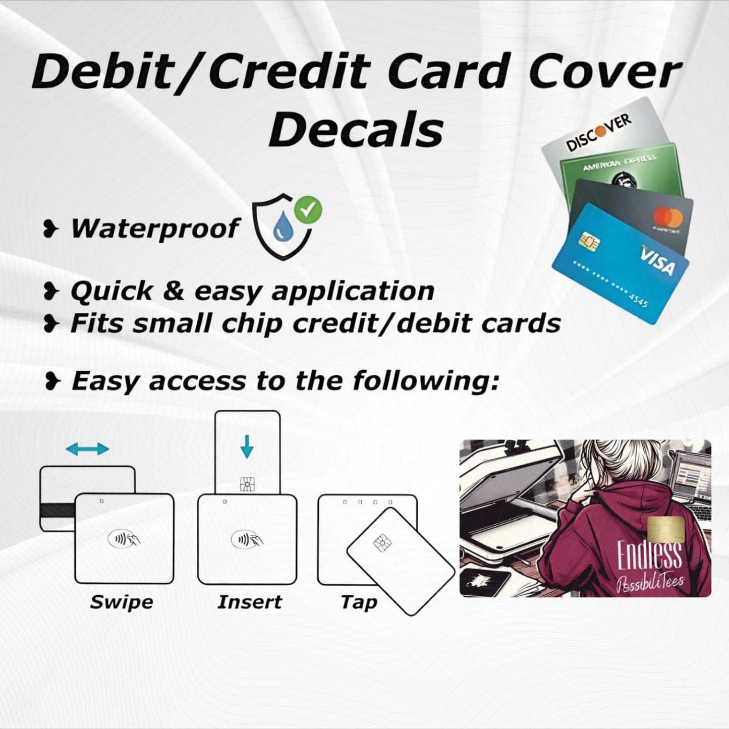 Some Things Are Better Left Alone Card Wrap Durable Skin Easy Application Gift Idea Personalized Anime Artwork Premium Durability
