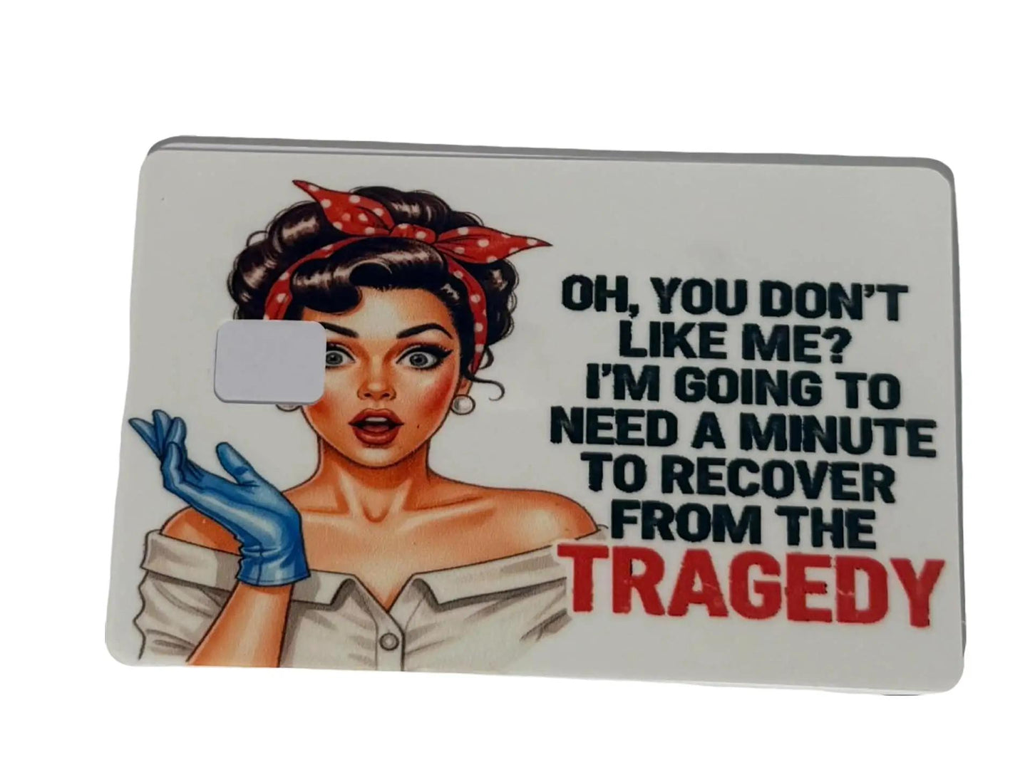 Funny Retro Pin-Up Credit Card Skin Sassy Statement Card Cover Sticker Anime Art Waterproof Universal Fit Secure Fit and Accessibility