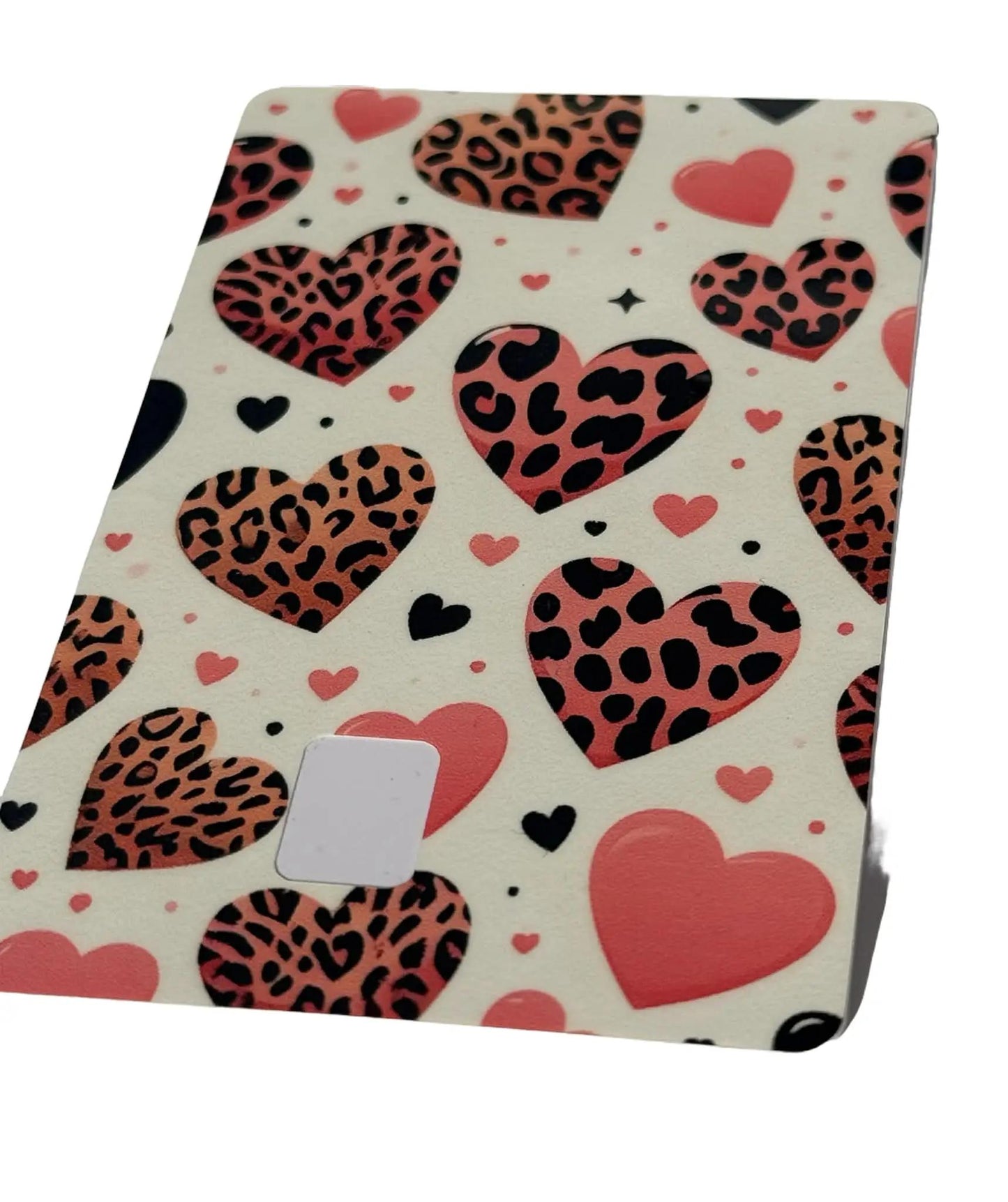 Leopard Heart Card Skin – Pink Cheetah Print Debit & Credit Card Wrap