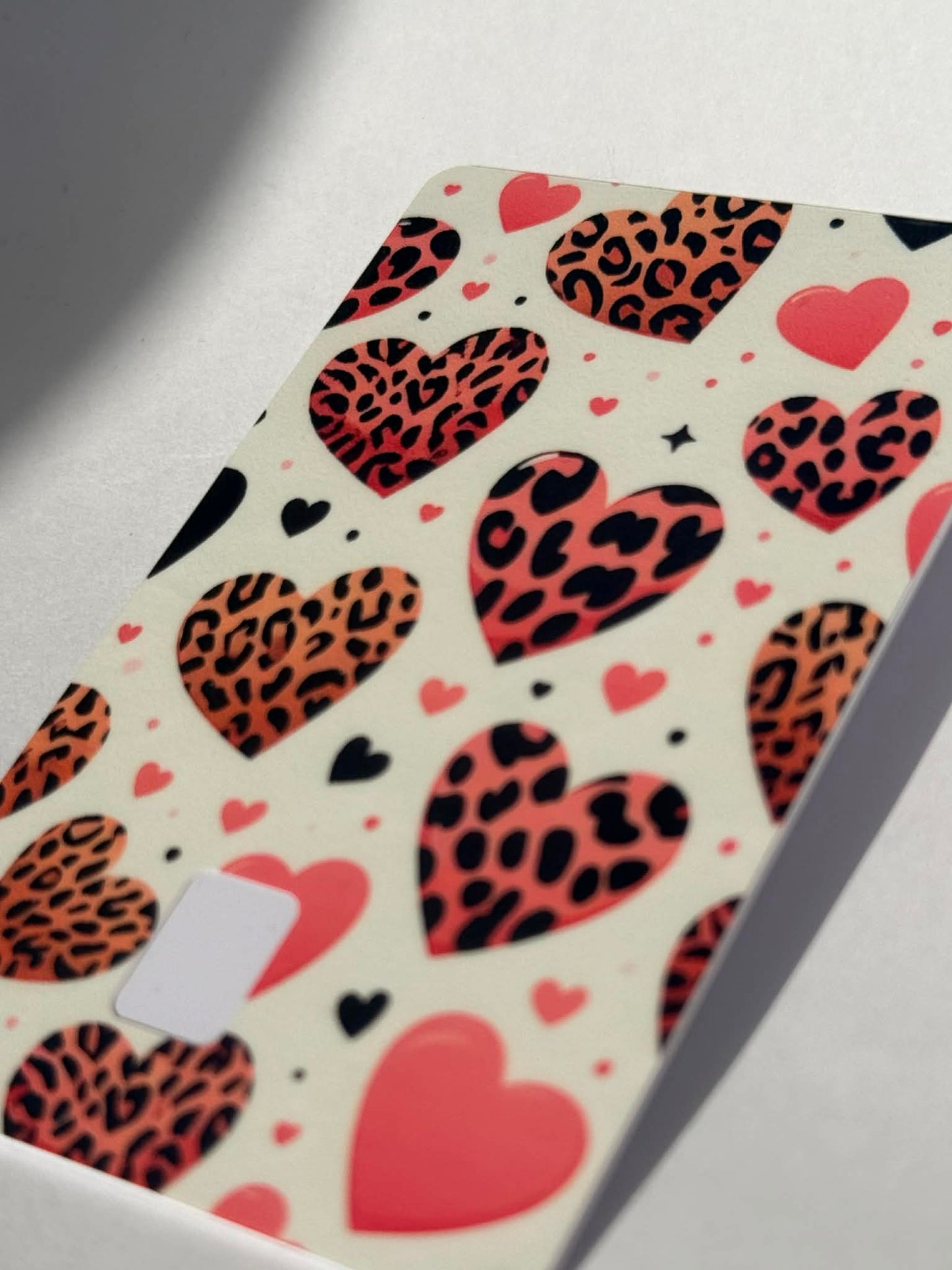 Leopard Heart Card Skin – Pink Cheetah Print Debit & Credit Card Wrap