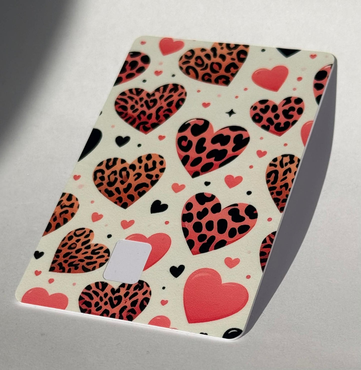 Leopard Heart Card Skin – Pink Cheetah Print Debit & Credit Card Wrap