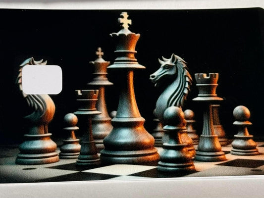 Chess King Strategy Card Skin Checkmate Aesthetic Debit Credit Card Wrap Anime Art Design Personalized Waterproof Universal Fit