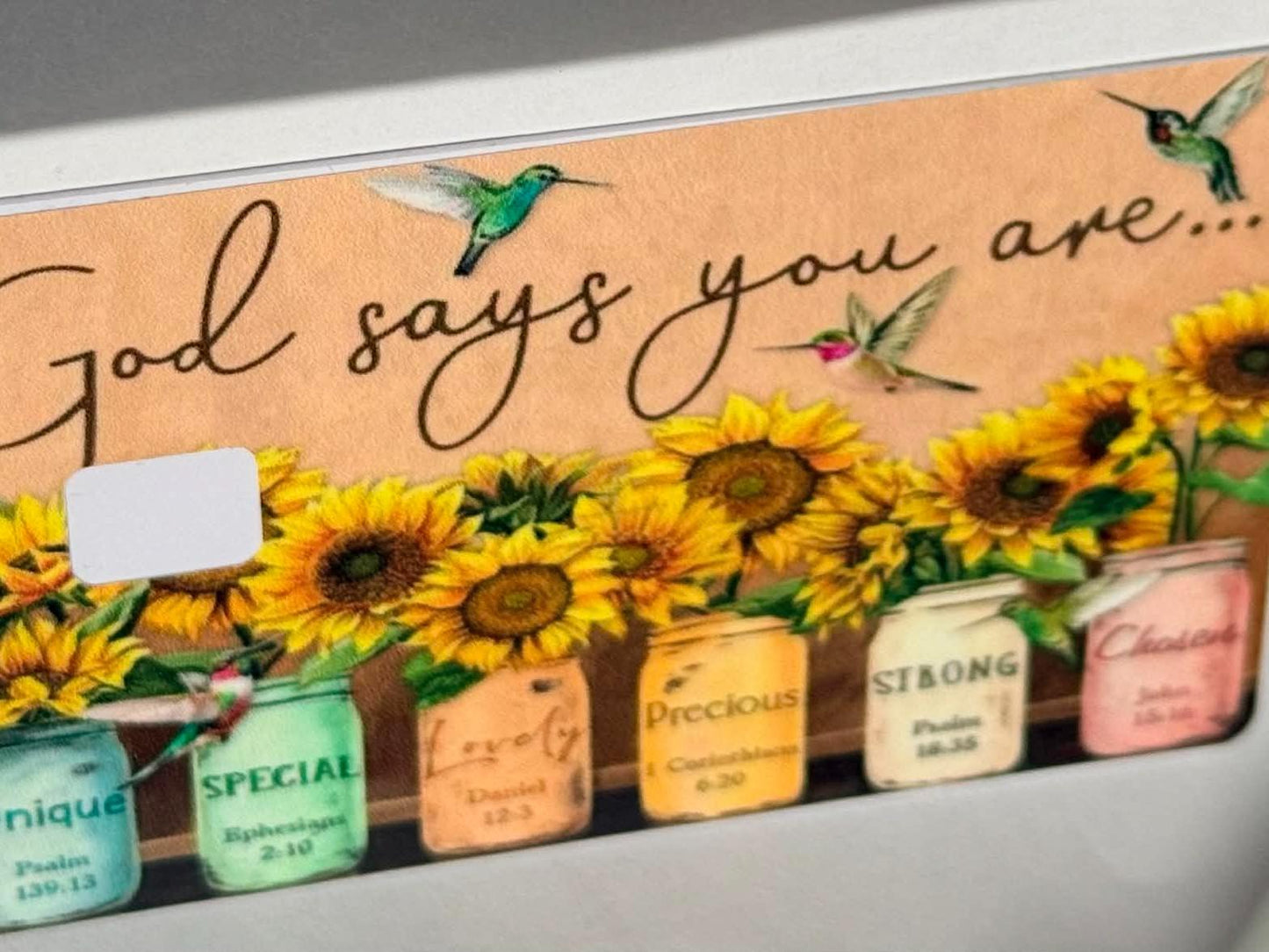 Sunflower Bible Verse Card Skin – Faith-Inspired Debit & Credit Card Wrap