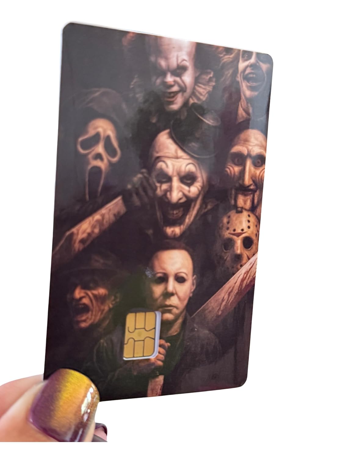 Horror Legends Card Skin – Iconic Scary Movie Villains Credit/Debit Card Wrap