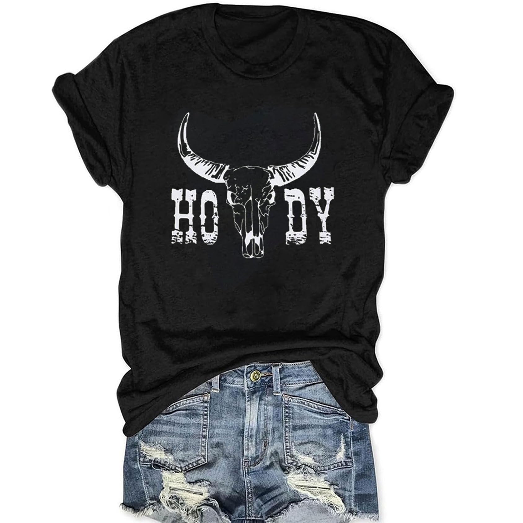 Cuntry Concert Outfits for Women Vintage Cowgirl Shirts Funny Nashville Tshirt Casual Western Short Sleeve Graphic Tops