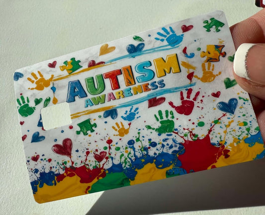 Hands and Hearts Autism Awareness Credit/Debit Card Skin