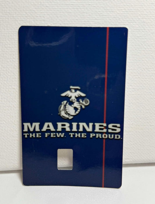 Marines Credit Card Skin – Marines The Few The Proud Design – Patriotic Debit Card Sticker for Chip Cards – Military Card Cover for Veterans & Supporters