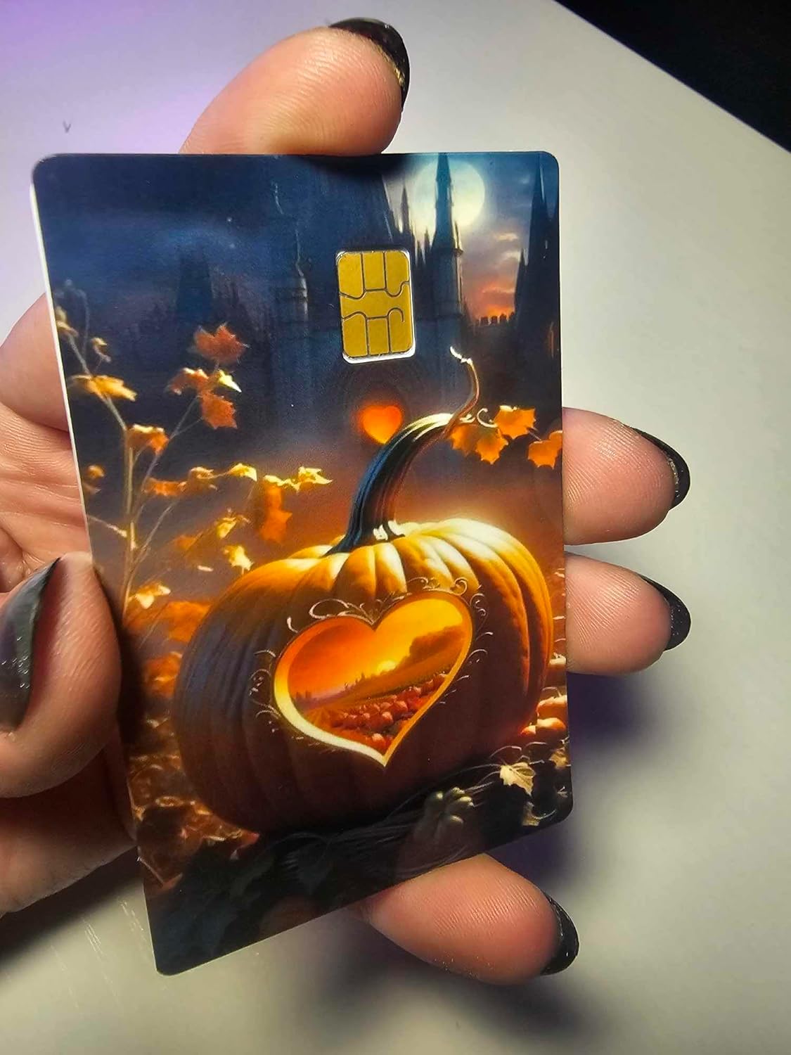 Pumpkin Heart Fall Credit/Debit Card Skin