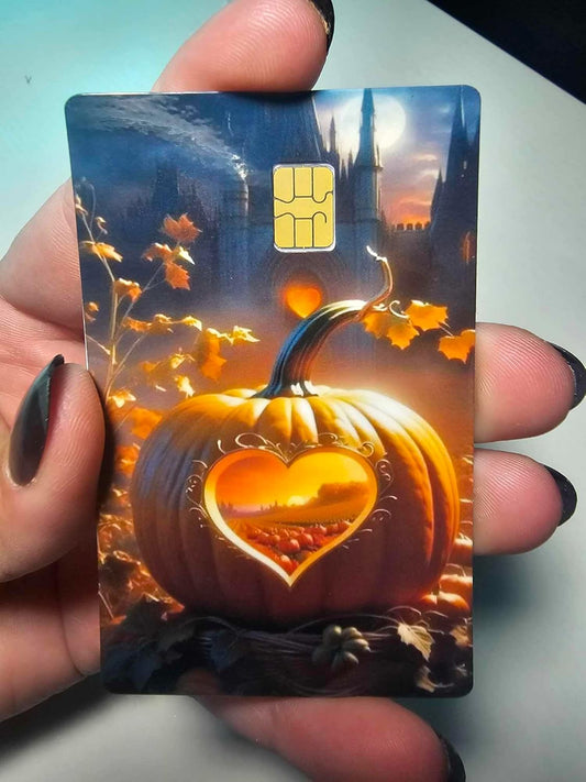 Pumpkin Heart Fall Credit/Debit Card Skin