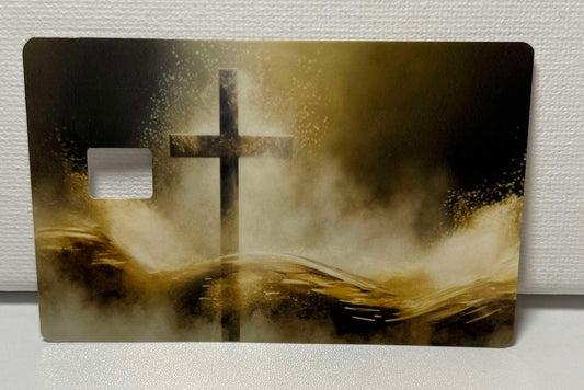 Christian Cross Credit Card Skin – Faith Based Card Sticker – Inspirational Religious Debit Card Cover for Chip Cards – Christian Gift for Men & Women
