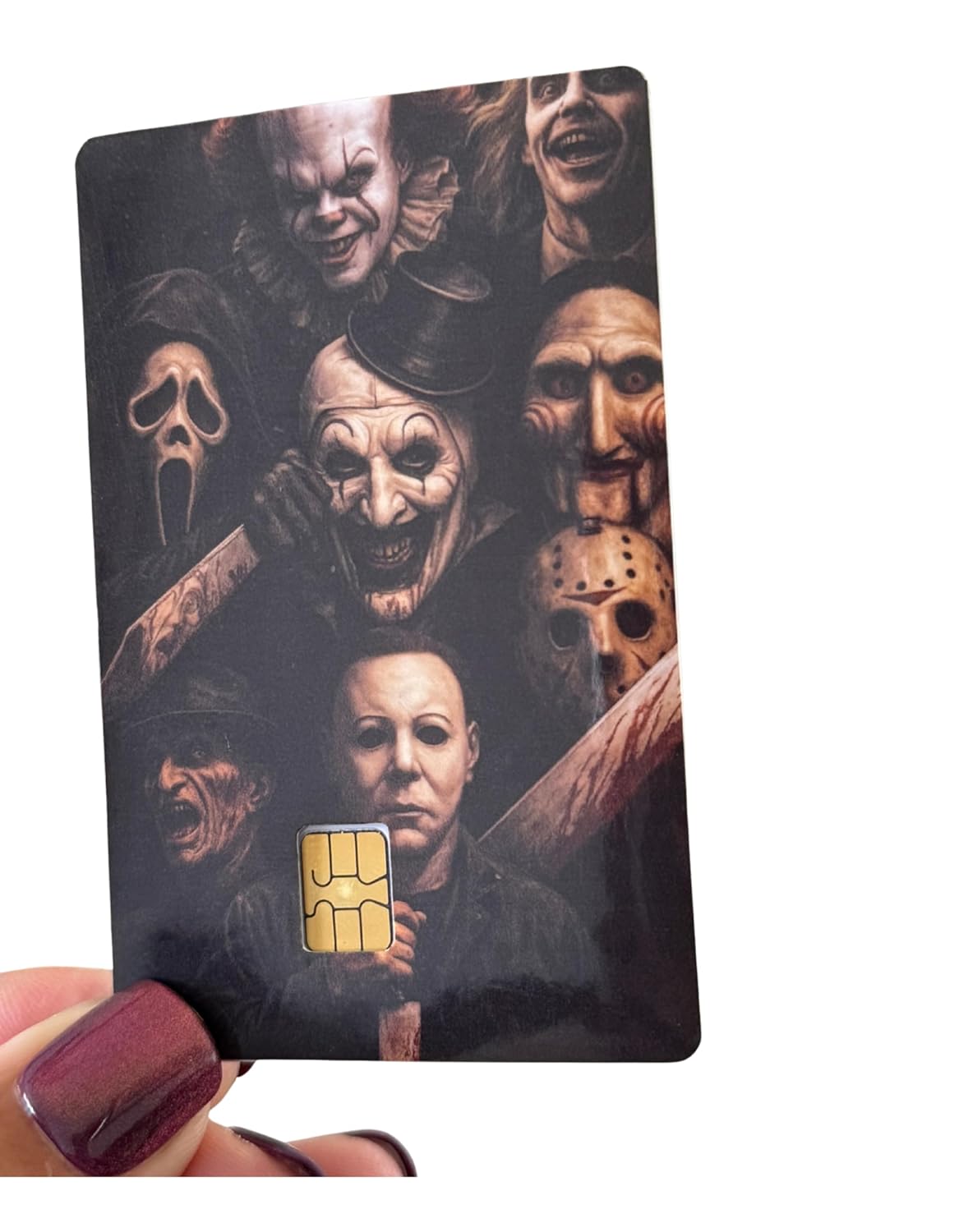 Horror Legends Card Skin – Iconic Scary Movie Villains Credit/Debit Card Wrap