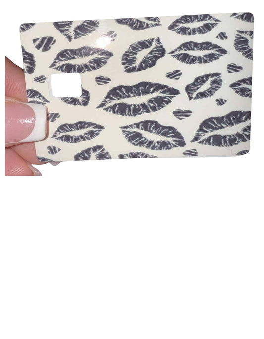 Kiss Lips Card Skin – Sassy Lip Print Credit Card Sticker, Fun & Bold Design