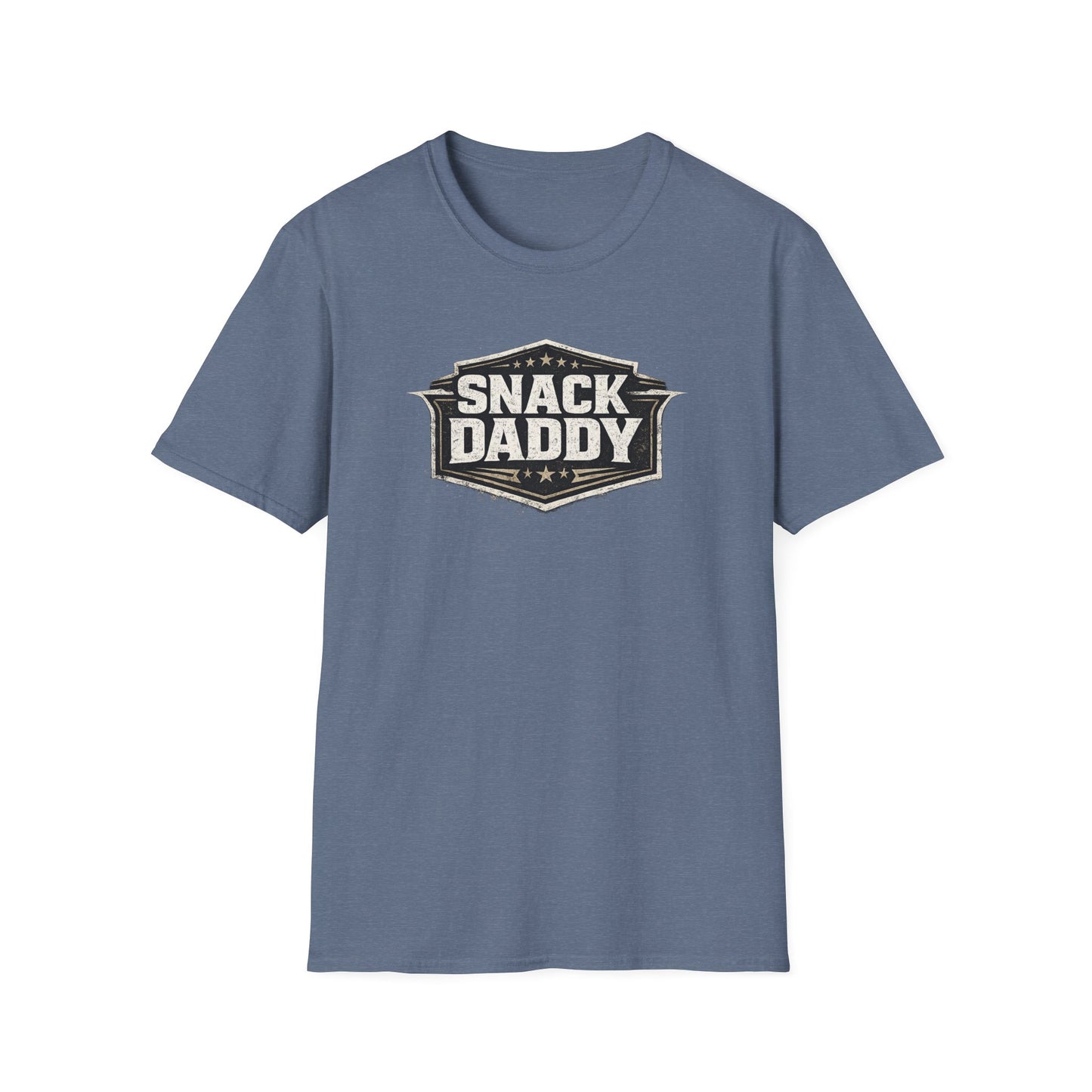 Snack Daddy T-Shirt — Vintage Badge Graphic Tee for Food-Lovers & Fun Dads