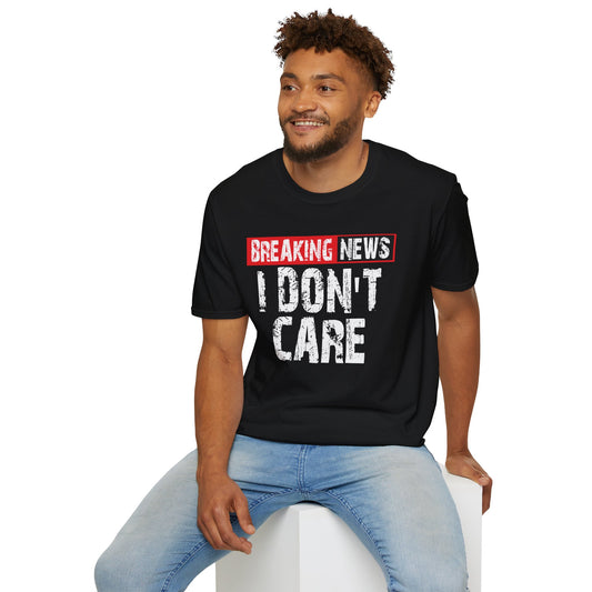 Breaking News T-Shirt — Bold Red & Black Graphic Tee