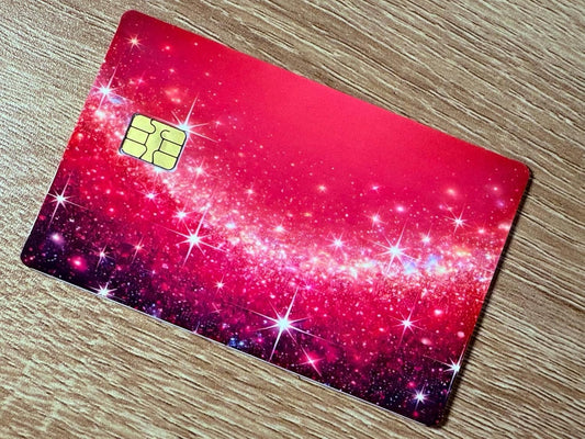 Sparkling Galaxy Pink Credit Card Skin