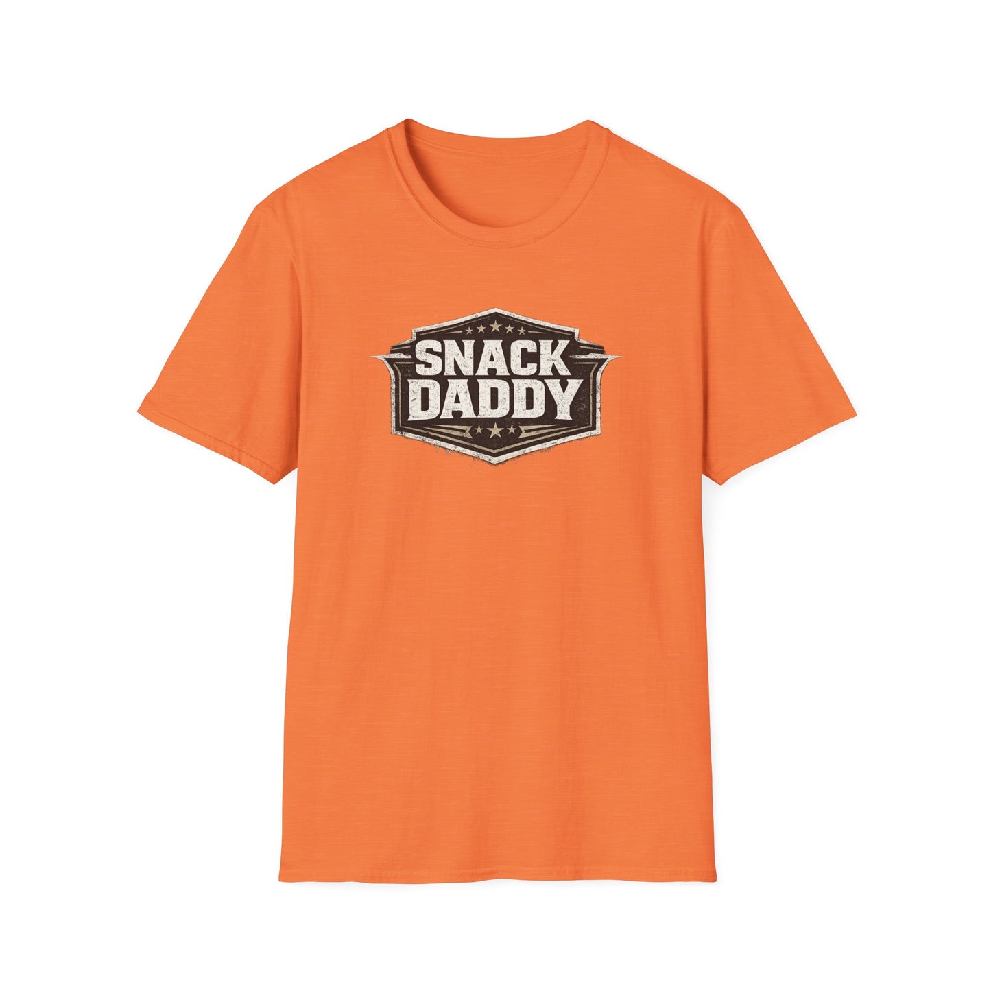 Snack Daddy T-Shirt — Vintage Badge Graphic Tee for Food-Lovers & Fun Dads