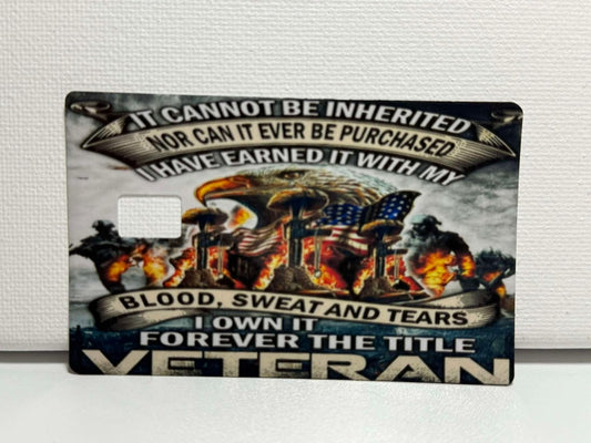 Veteran, Blood, Sweat and Tears, American Flag Eagle Credit Card Skin