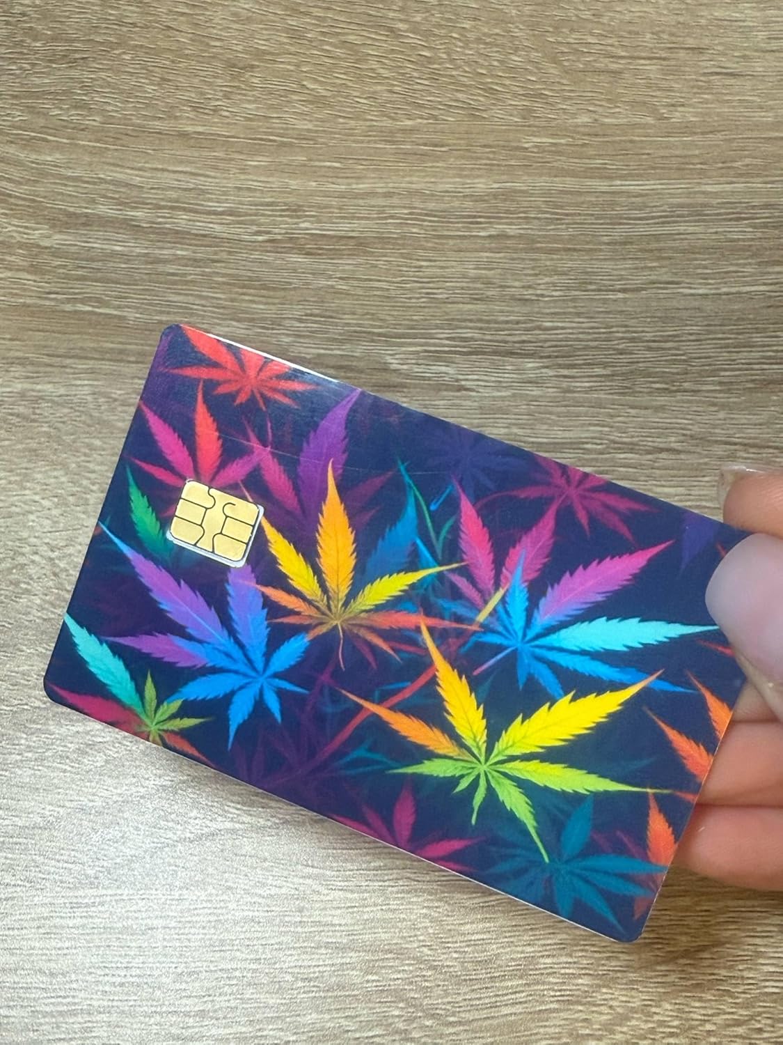 Rainbow Weed Leaves Credit Card Skin