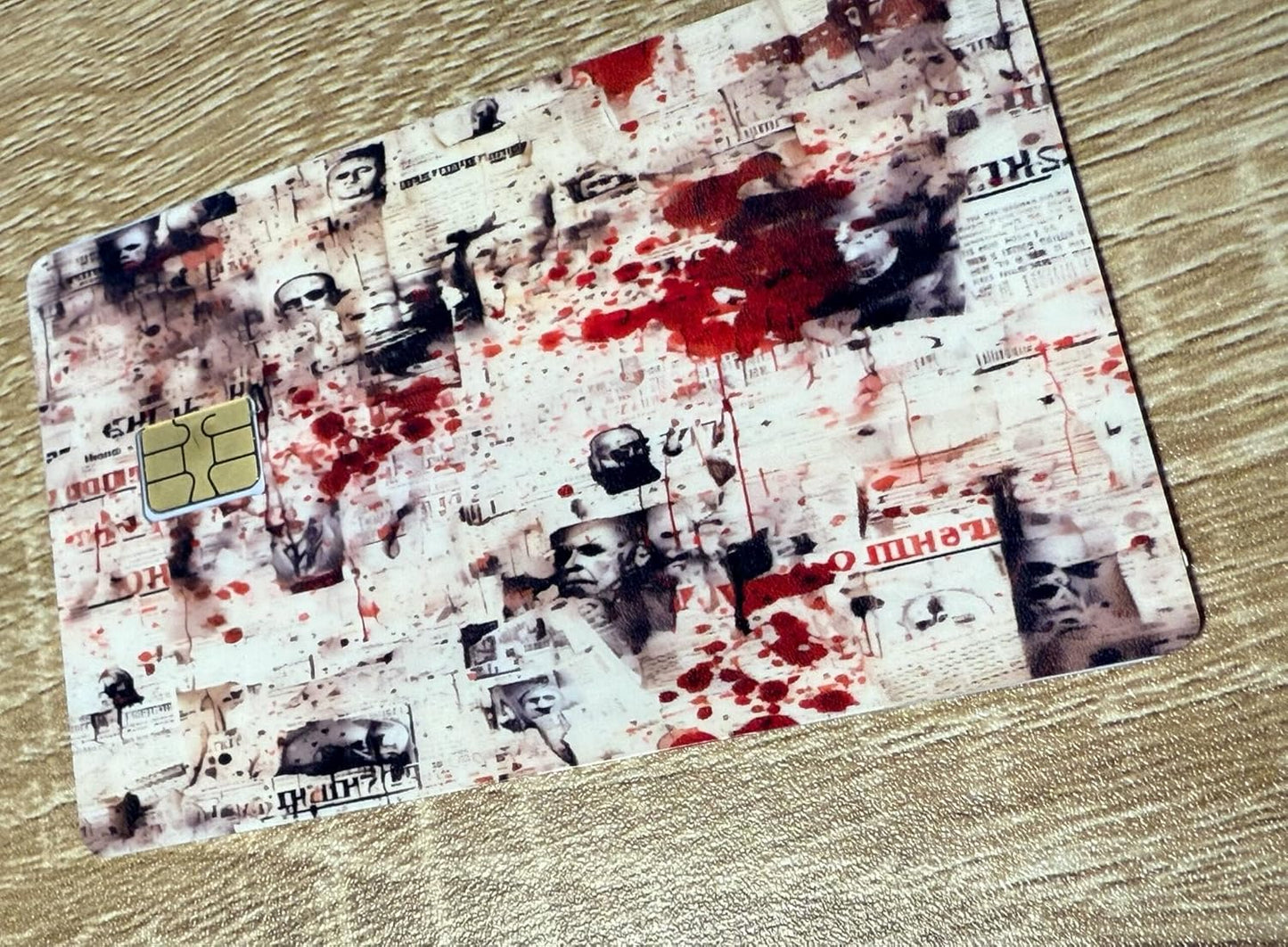 Newspaper Crime Collage Credit Card Skin