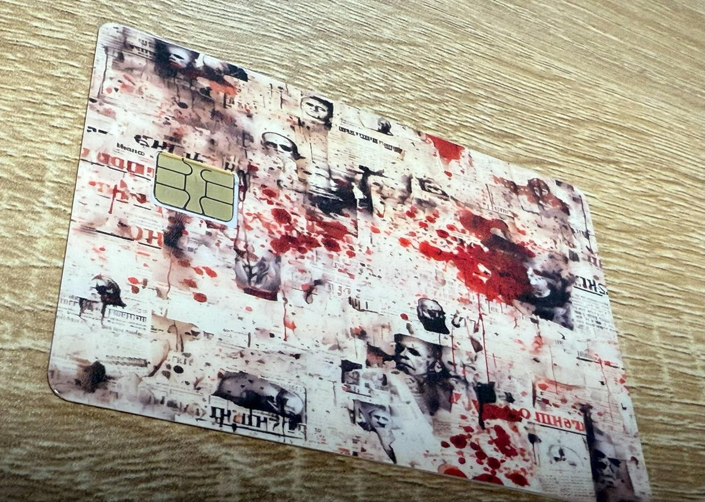 Newspaper Crime Collage Credit Card Skin