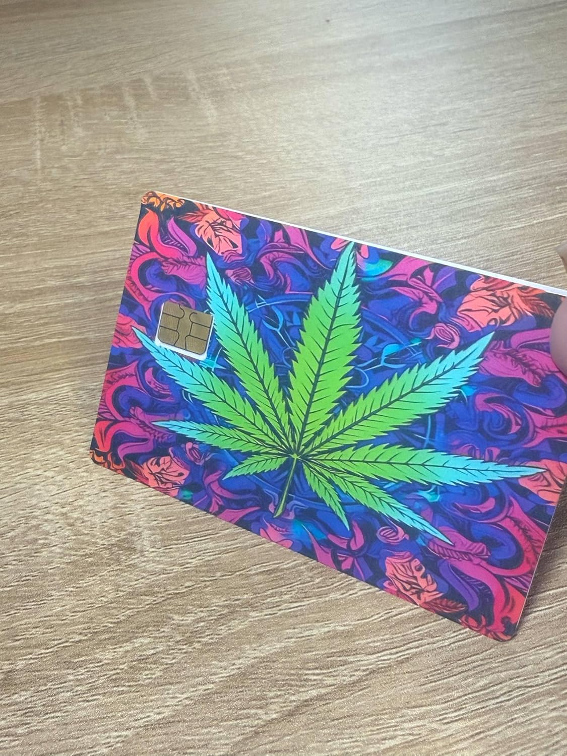 Psychedelic Weed Leaf Credit Card Skin