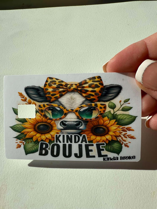Kinda Boujee Cow Credit Card Skin