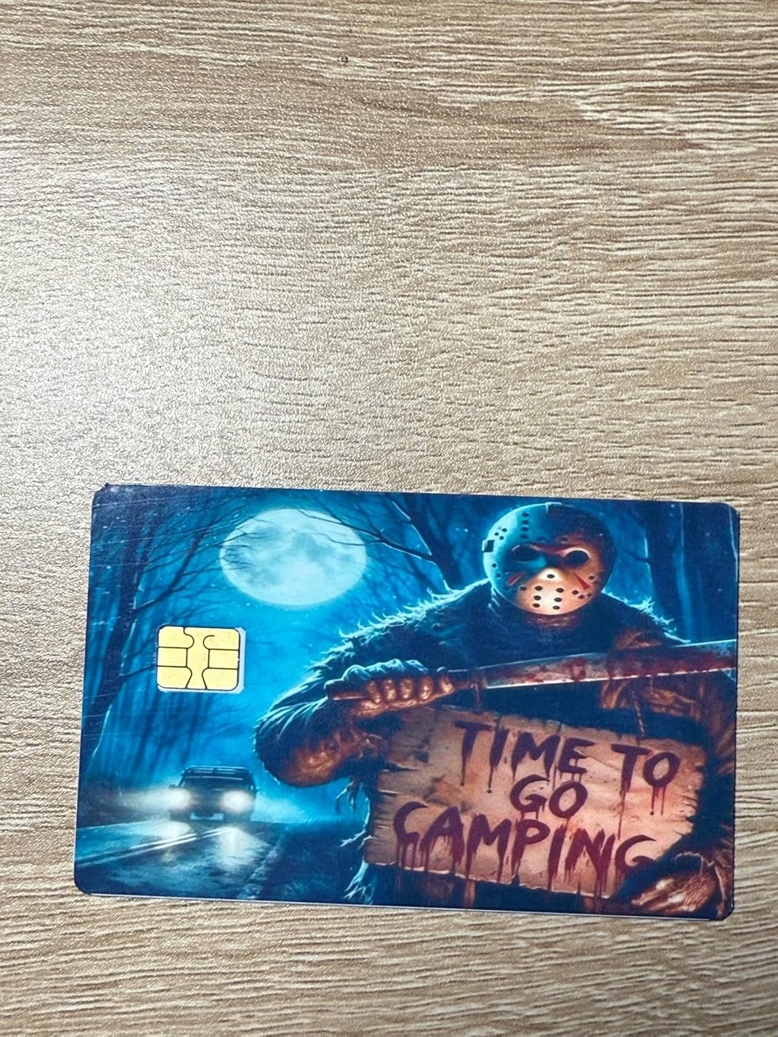 Time to Go Camping Horror Credit Card Skin