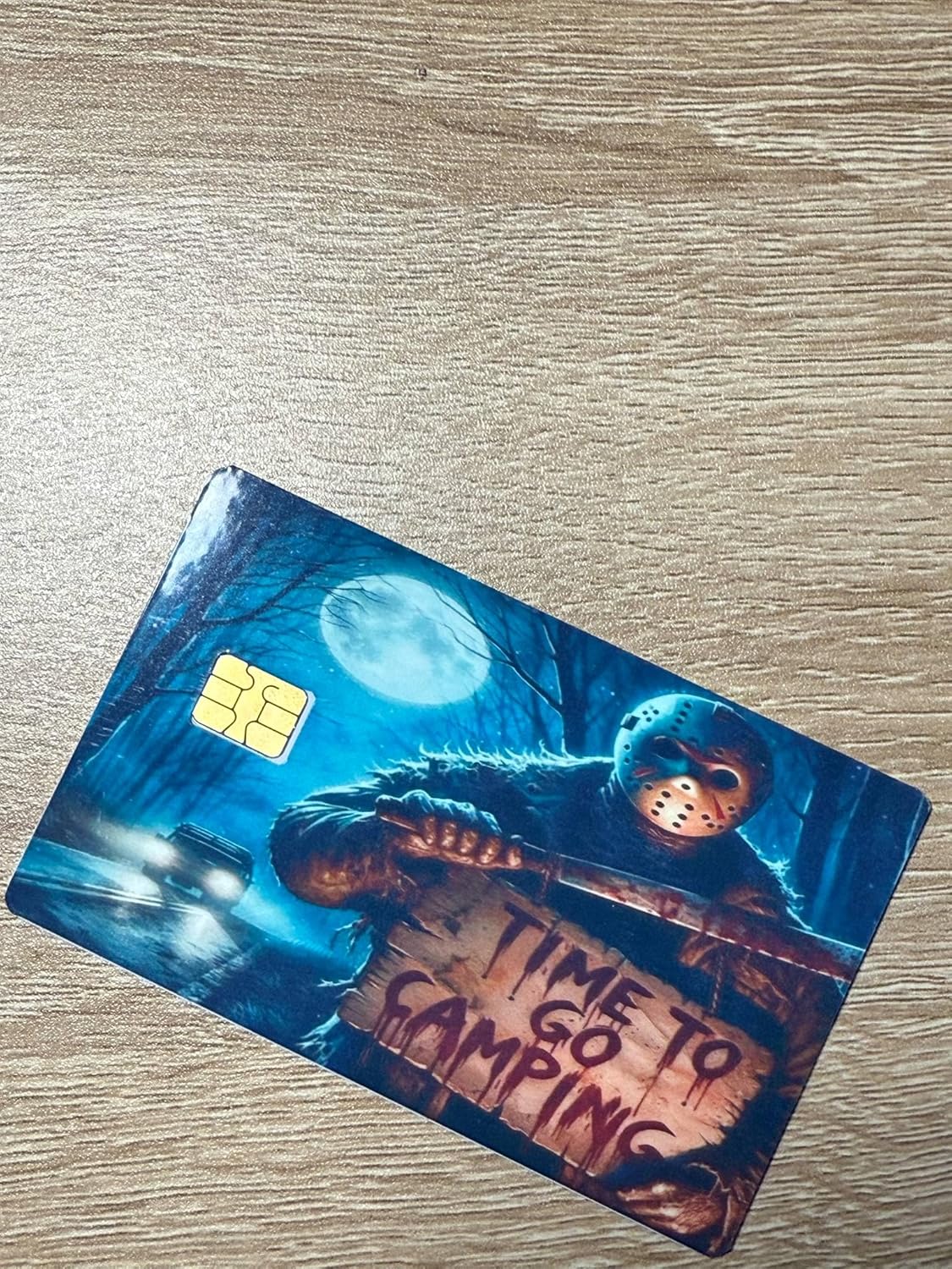 Time to Go Camping Horror Credit Card Skin