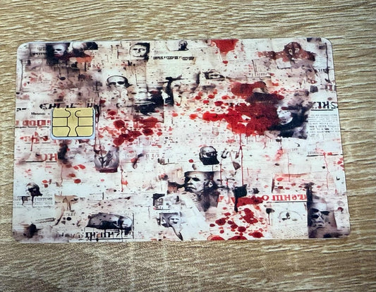 Newspaper Crime Collage Credit Card Skin