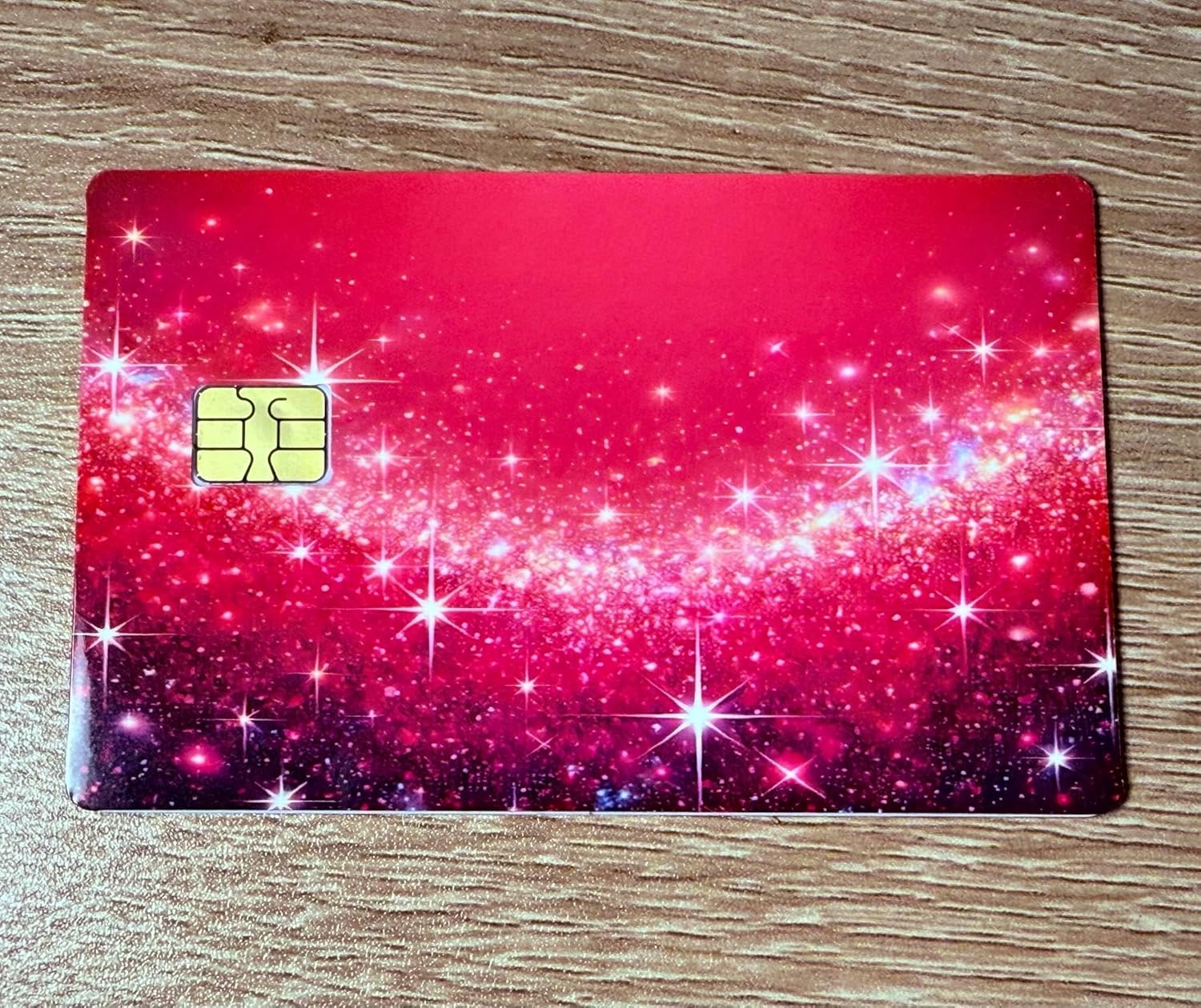 Sparkling Galaxy Pink Credit Card Skin