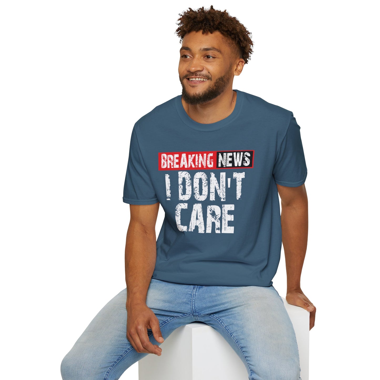 Breaking News T-Shirt — Bold Red & Black Graphic Tee