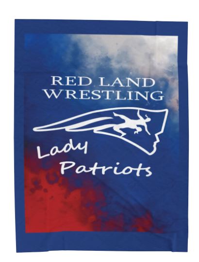 Red Land Lady Patriots Plush Velveteen Blanket