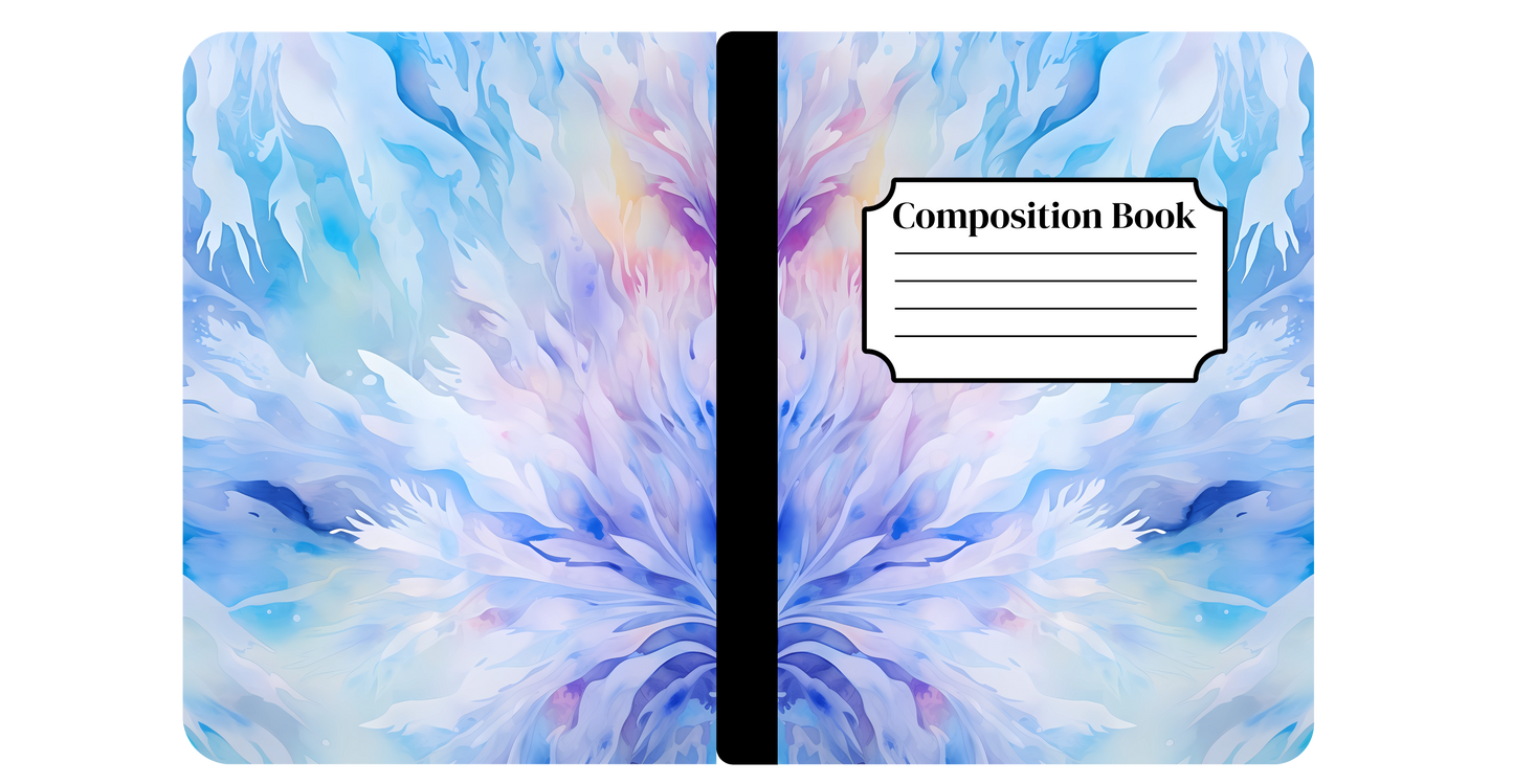 Ice Blue Notebook Cover