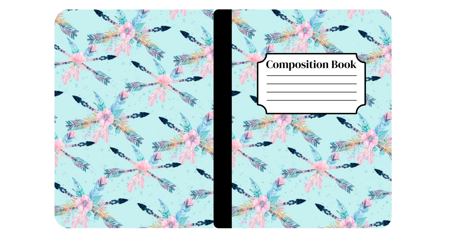 Boho Floral Arrow Notebook Cover